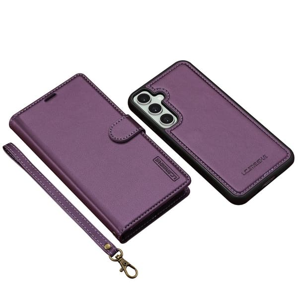 LC.IMEEKE L2 Series Samsung Galaxy A35 Plånboksfodral Konstläder - Lila