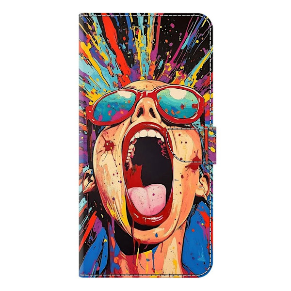 Samsung Galaxy S26 Plånboksfodral Vikbart Ställ Konstläder - Graffiti Scream