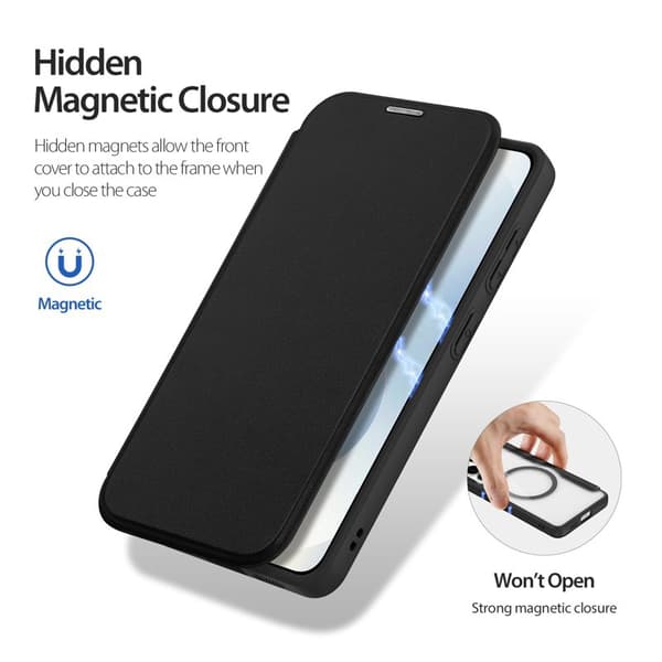 Dux Ducis Mobilskal för Samsung Galaxy S26 Plus Magnetiskt Konstläder - Svart