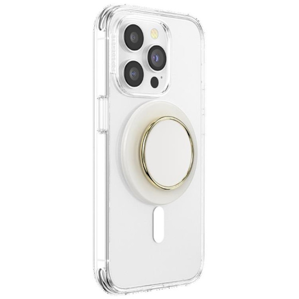 Popsocket MagSafe Grip Round Luxe kokoscreme emalje Beige