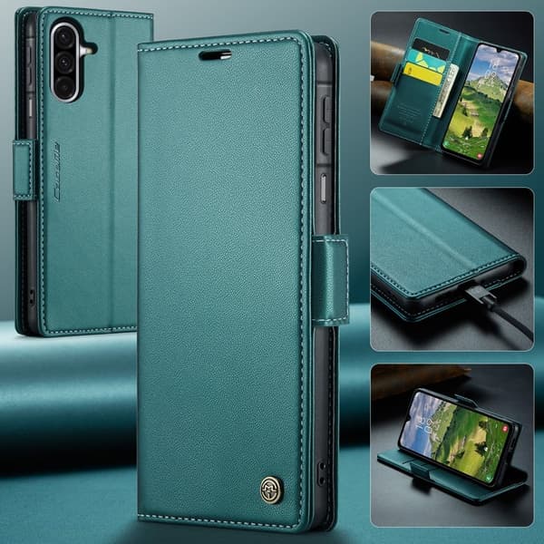 CASEME Plånboksfodral Konstläder för Samsung Galaxy A26 5G - Grön