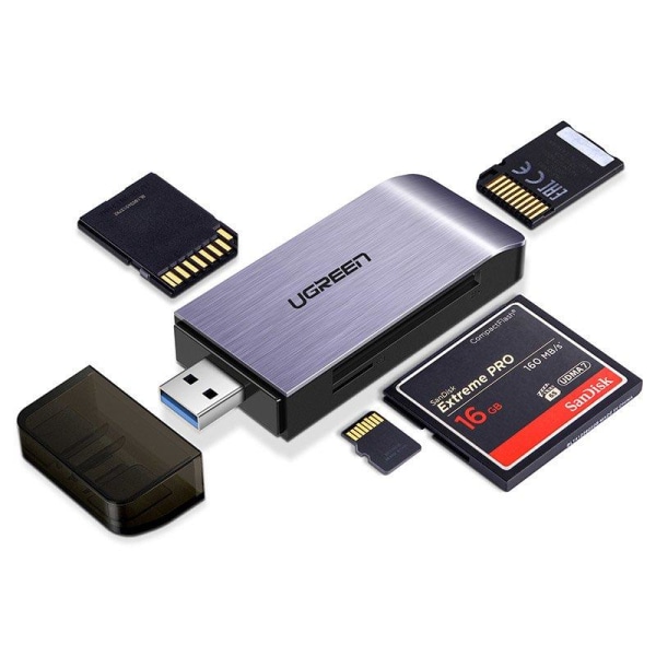 UGreen USB 3.0 SD/ micro SD kort läsare Grå grå