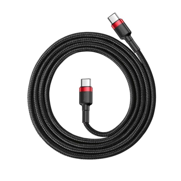 Baseus Cafule kabel USB-C PD - USB-C PD PD2.0 60W 20V Sort-Rød Black