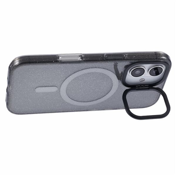 KIGC Mobilskal till iPhone 16 MagSafe Epoxy Kickstand - Svart Svart