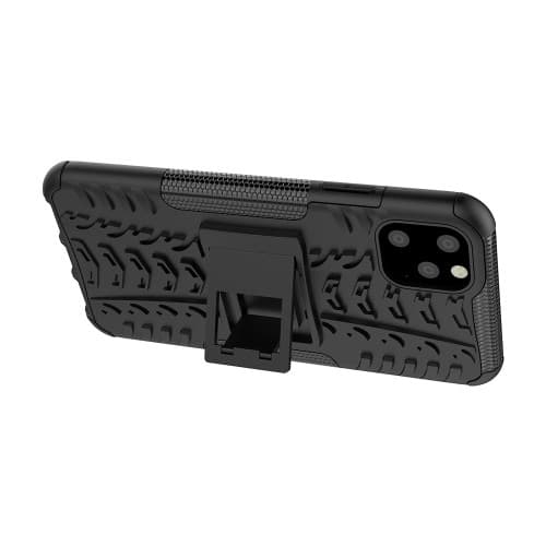 Tyre Kick-Stand -kuori iPhone 11 Pro Maxille - Musta Black