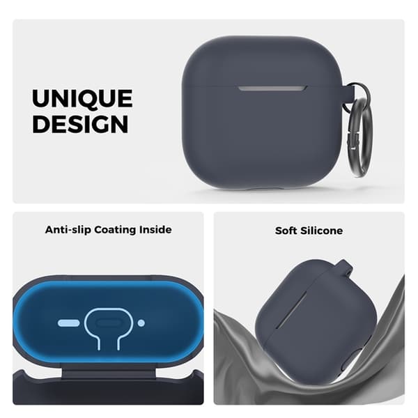 AHASTYLE AirPods 4 Mobilskal Silikon PT196 - Blå Blå