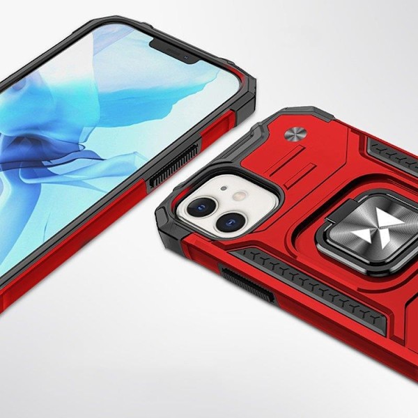 Wozinsky iPhone 14 Mobilskal Ringhållare Armor - Röd
