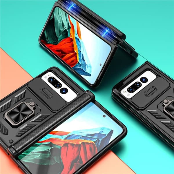Mobilskal till Google Pixel Fold Kickstand Magnetic - Svart Svart
