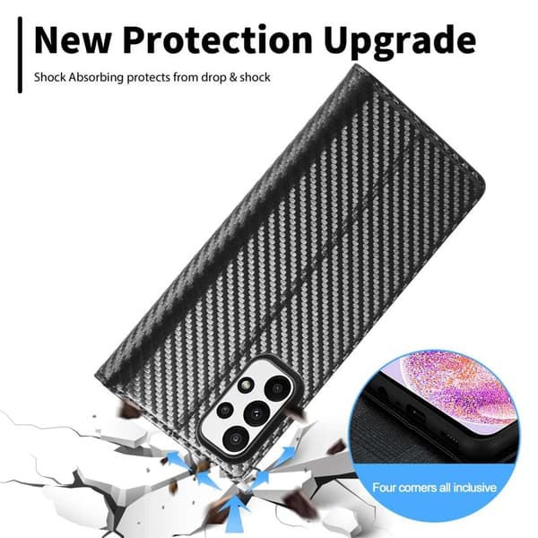 LC.IMEEKE för Samsung Galaxy A23 5G Plånboksfodral Konstläder - Vit