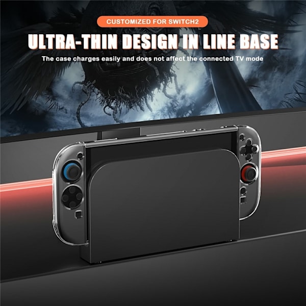 Nintendo Switch 2 Skal Shockproof PC - Transparent Transparent