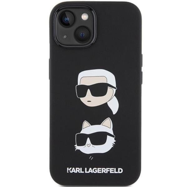 Karl Lagerfeld iPhone 15/14 Plus Mobilskal Silikon Karl&Choupette Svart