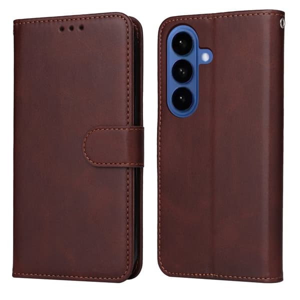 Samsung Galaxy S26 / S26 Pro Plånboksfodral Konstläder Folio Flip - Brun