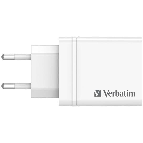 Verbatim Hurtigoplader 30W 3xUSB-A 1xUSB-C PD 3.0 - Hvid Vit