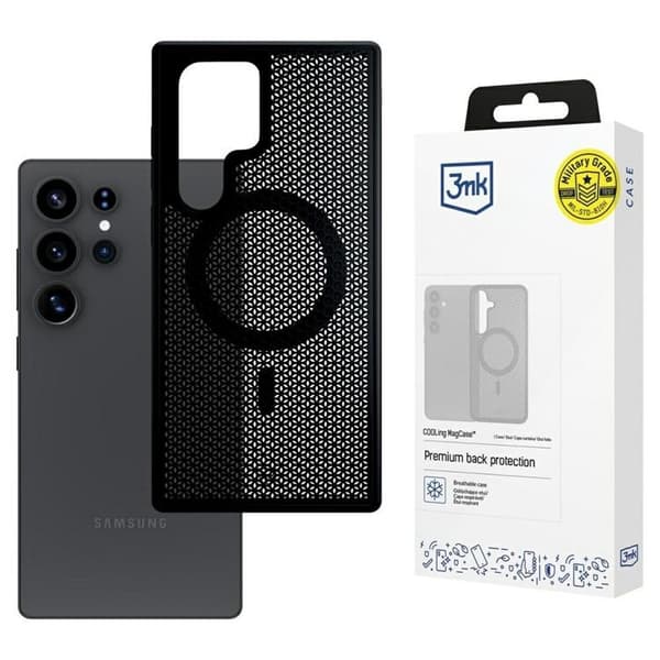 3MK Telefontaske til Galaxy S25 Ultra MagSafe Køling - Sort Black