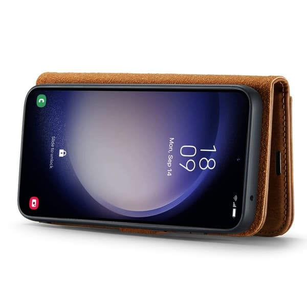 DG.MING Samsung Galaxy A16 5G Plånboksfodral Äkta läder - Brun