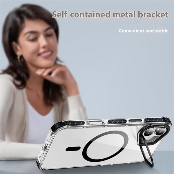 Mobilskal till iPhone 16 Plus MagSafe Kickstand - Svart Svart