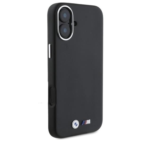BMW Mobilskal till iPhone 16 Plus MagSafe Smooth Full Wrapped Metal Black
