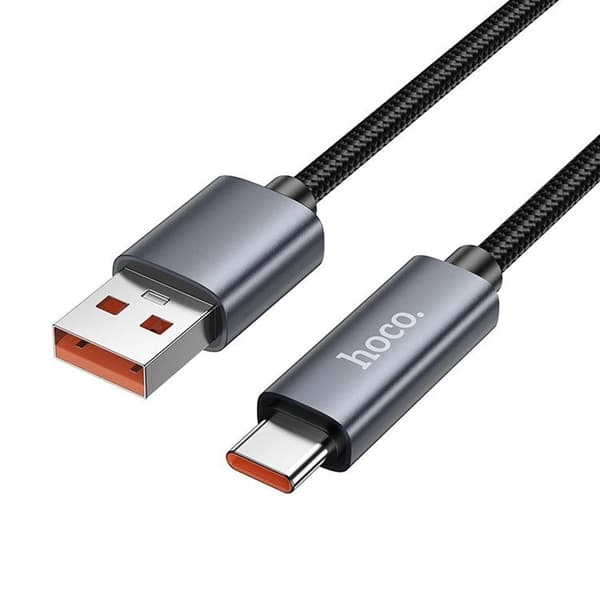 HOCO USB-A till USB-C Kabel 5A 1m med Display X112 - Svart Svart