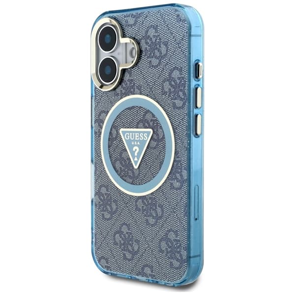 Guess iPhone 16 Magsafe Glitter Telefontaske - Blå Blå