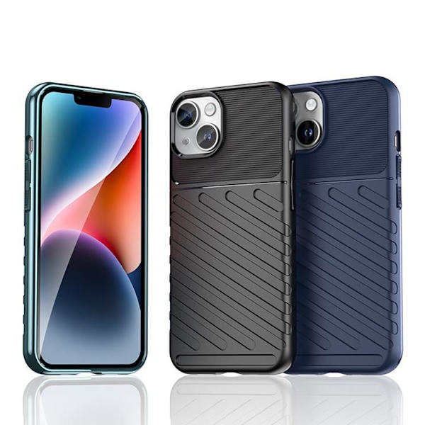 iPhone 15 Mobilskal Thunder Armored - Svart Svart