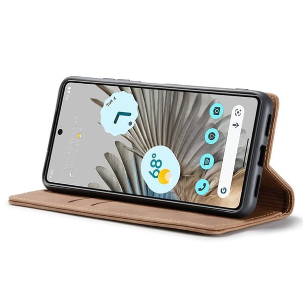 CASEME 013 Series Google Pixel 7 Pro Plånboksfodral Konstläder Brun
