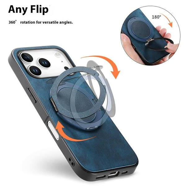 Mobilskal till iPhone 17 Pro Max Rotating Kickstand - Blå Blå