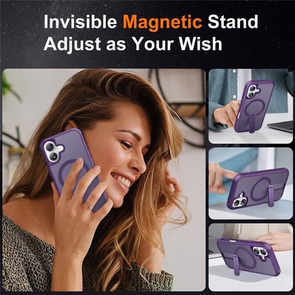 Mobilskal till iPhone 17 MagSafe Kickstand - Lila Lila