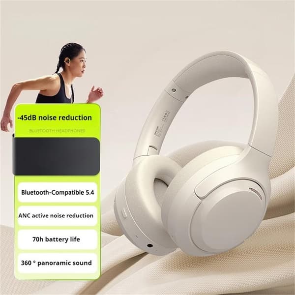 LANGSDOM Over-Ear Trådlösa Hörlurar ANC HBN07 - Beige Beige