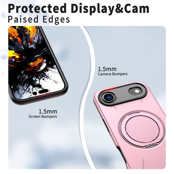 Mobilskal till iPhone Air MagSafe Rotating Kickstand - Rosa Rosa