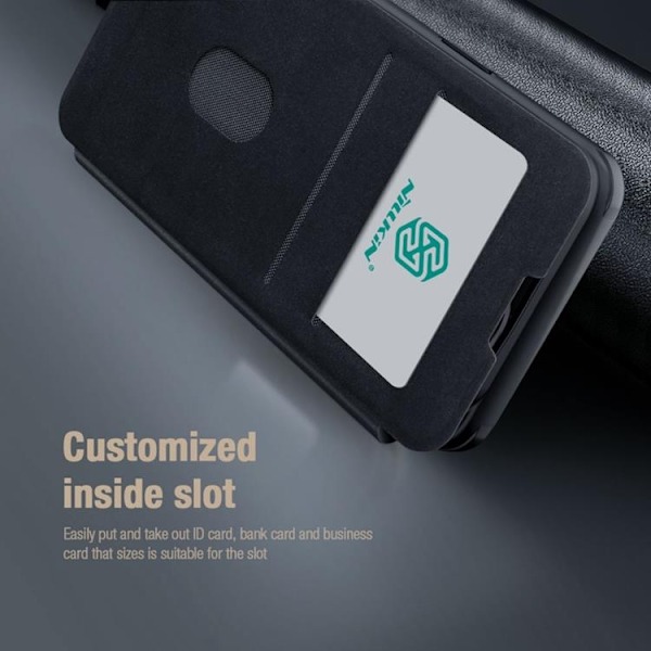 Nillkin iPhone 14 Plus Plånboksfodral QinPro - Svart Svart