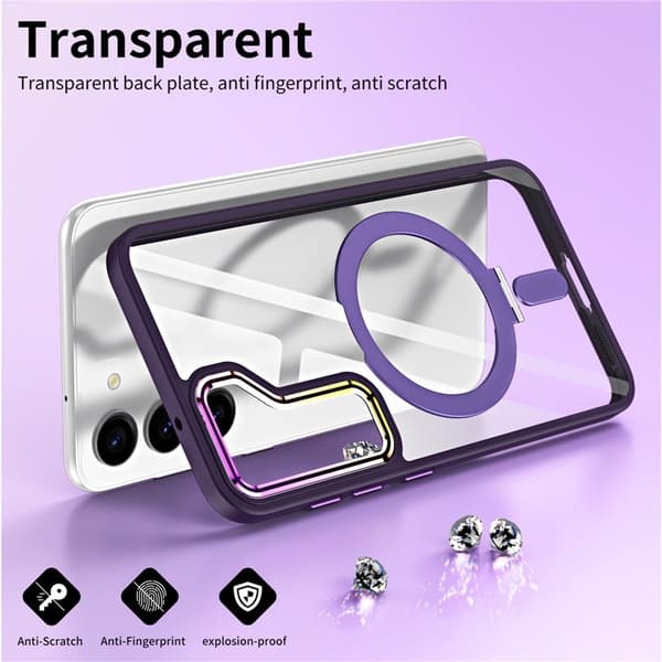 Galaxy S23 Plus Mobilcover Magsafe Kickstand Magnetisk - Marineblå Blå
