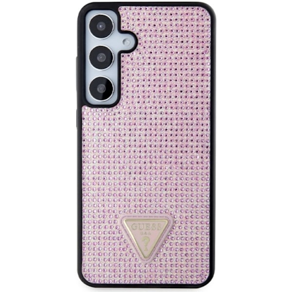 Guess Galaxy S24 Plus Mobilskal Rhinestone Triangle - Rosa