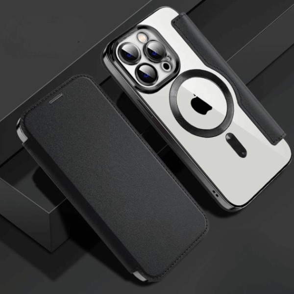 BOOM iPhone 14 Pro Magsafe Plånboksfodral RFID Flip - Svart