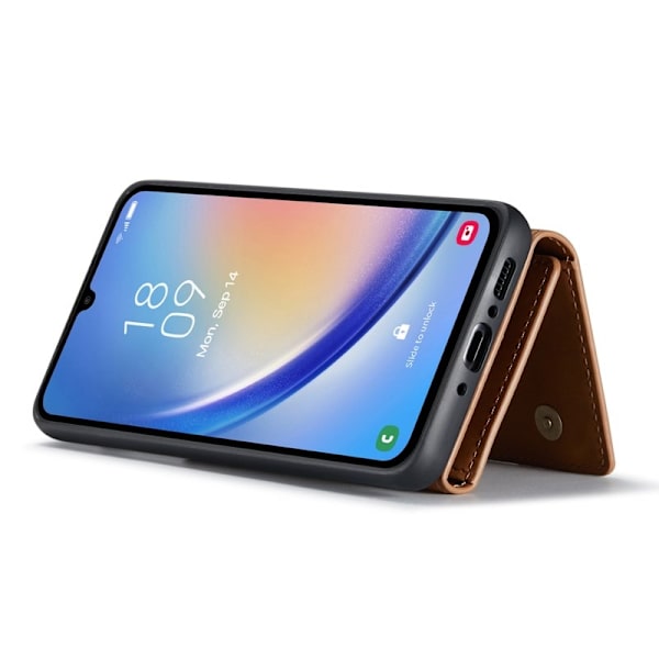 DG.MING Samsung Galaxy A34 5G Konstläder Plånboksfodral Magnetisk Brun