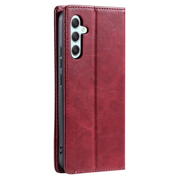 TTUDRCH Samsung Galaxy S26+ Plånboksfodral Konstläder RFID Skydd - Vinröd