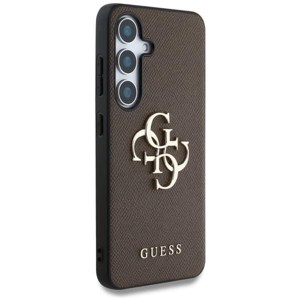 Guess Mobilskal till Galaxy S25 Plus Grained Big 4G Logo Small Classic - Brun