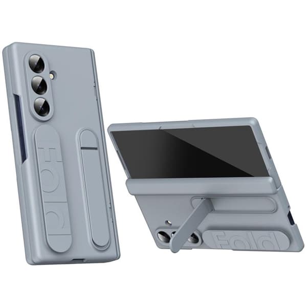 Mobilskal För Galaxy Z Fold 8 Kickstand med Skärmskydd - Mörkgrå