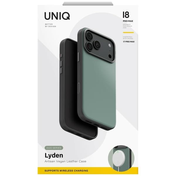 UNIQ Mobilskal För iPhone 18 Pro Max/17 Pro Max Lyden DS Magclick - Grön