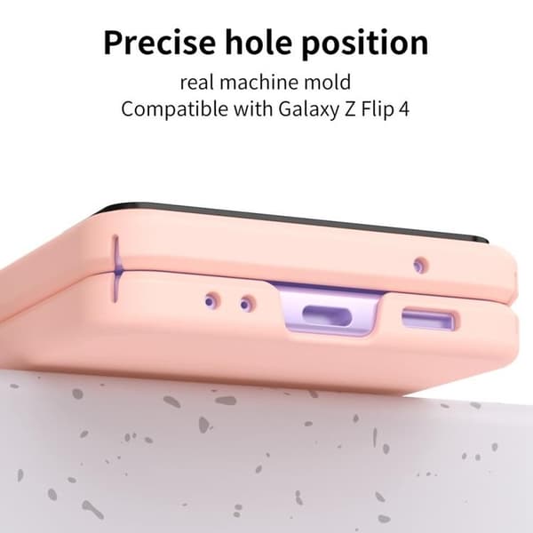 Galaxy Z Flip 4 Skal Lens Hinge Folding - Rosa Rosa