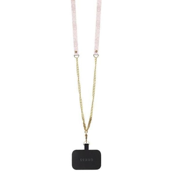 Guess iPhone 13 Pro Max Mobilskal Crossbody Metall Logo Rosa
