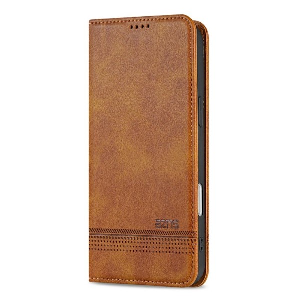 AZNS iPhone Air Plånboksfodral Konstläder - Brun