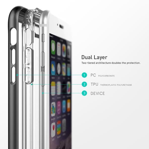 Caseology SkyFall Cover til Apple iPhone 6(S) Plus - Sort Black