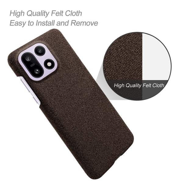 Mobilskal till OnePlus 15 5G Cloth Texture Anti-Scratch - Brun Brun