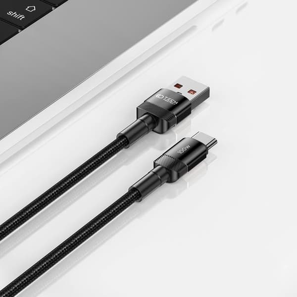 Tech-Protect USB-A til USB-C Kabel Ultraboost Evo 1m - Sort Svart