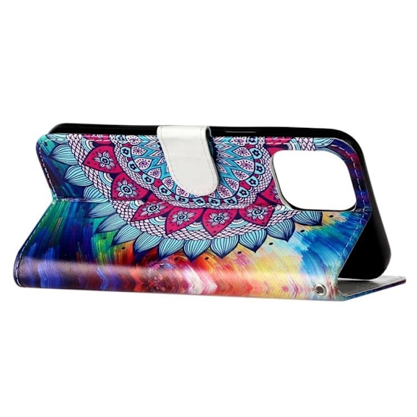 iPhone 14 Pro Plånboksfodral Folio Flip - Mandala Flower