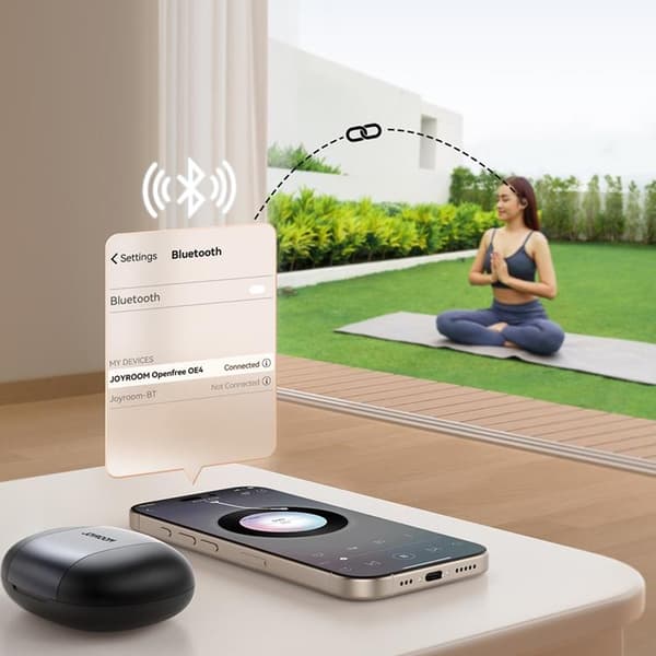 Joyroom TWS Open-Ear Øretelefoner Trådløs Openfree JR-OE4 - Sort Svart