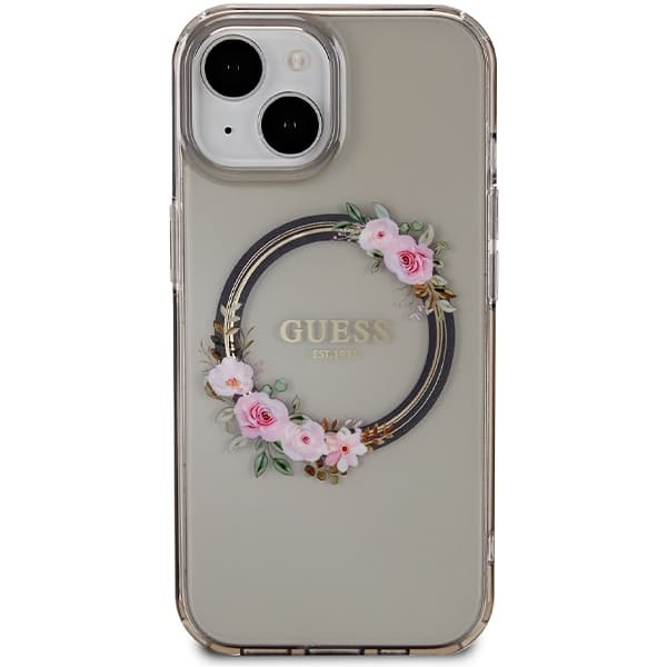 Guess Mobilskal till iPhone 13/14/15 MagSafe IML Flowers Wreath
