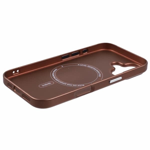 X-LEVEL Mobilskal till iPhone 16 Magnetiskt Rhombus Splicing Guld