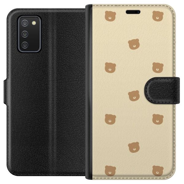 Pungcover til Samsung Galaxy A02s med Bjørnemønster