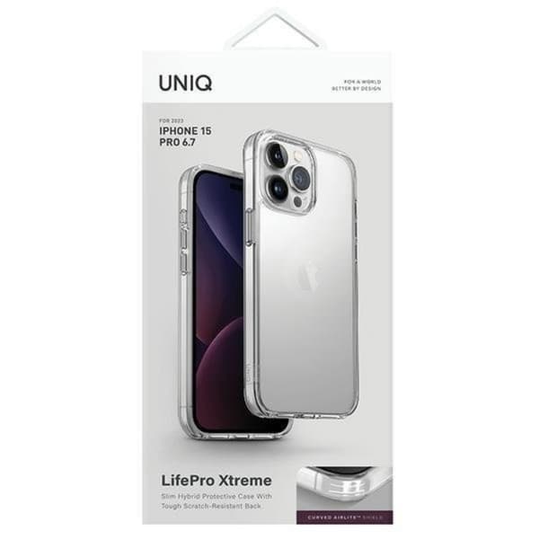 UNIQ Mobilskal till iPhone 15 Pro Max Lifepro Xtreme - Crystal Clear